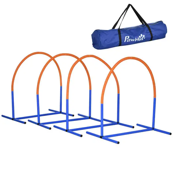 PawHut Dog Agility Training Equipment w/ Carry Bag