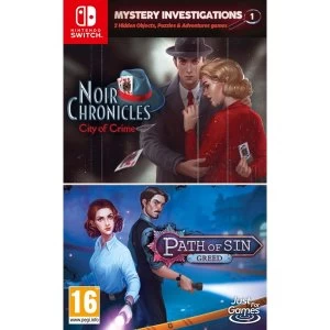 Mystery Investigations 1 Noir Chronicles City of Crime & Patch of Sin Greed Nintendo Switch Game