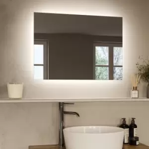 Rectangular LED Bathroom Mirror with Demister 700 x 500mm - Vela