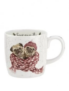 Royal Worcester Wrendale Snug As A Pug Christmas Mug