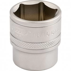 Draper 3/8" Drive Satin Finish Hexagon Socket Imperial 3/8" 13/16"