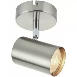 Loops - Adjustable Ceiling / Wall Spotlight Satin Chrome Round GU10 Kitchen Downlight