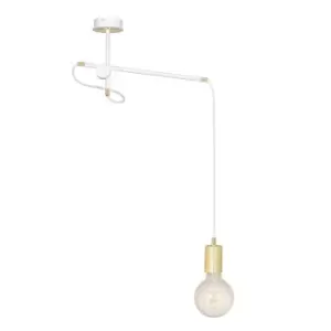 Artemis White Pendant Ceiling Light 1x E27