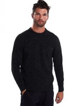 Barbour Tisbury Crew Jumper, Black, Size L, Men