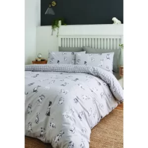 Catherine Lansfield Delightful Dogs Reversible Duvet Set