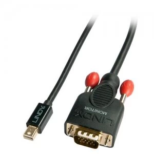 Lindy 41962 video cable adapter 2m VGA (D-Sub) Mini DisplayPort Black