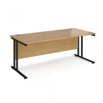 Maestro 25 straight desk 1800mm x 800mm Black cantilever leg frame,