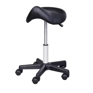 HOMCOM Massage Beauty Therapy Gas Stool Height Adjustable Saddle Salon Massage Spa Chair Stool Manicure Tattoo Swivel tools Chair Black BY HOMCOM