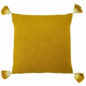 Furn Eden Slub Cushion Cover (45cm x 45cm) (Ochre Yellow) - Ochre Yellow