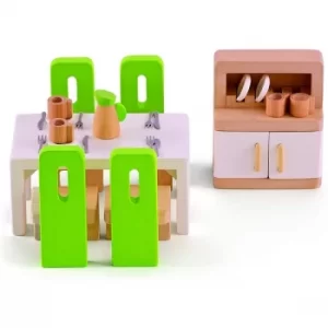 Hape Dining Room Wooden Dolls House Playset