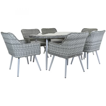 Charles Bentley Milano 6-Seater Premium Rattan Dining Set