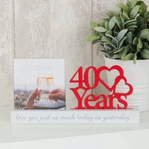 Celebrations Cut Out Photo Frame - 40 Years