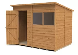 Forest Garden 8 x 6ft Pent Overlap Dip Treated Shed with Assembly