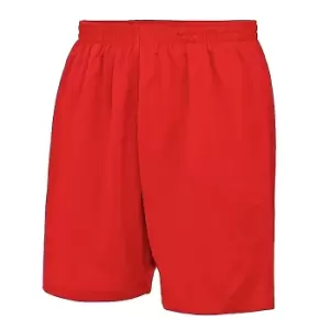 AWDis Just Cool Childrens/Kids Sport Shorts (5-6 Years) (Fire Red)