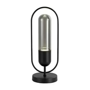 Luminosa Lighting - Table Lamp, 1 x 7W LED, 4000K, 790lm, Black, Smoked