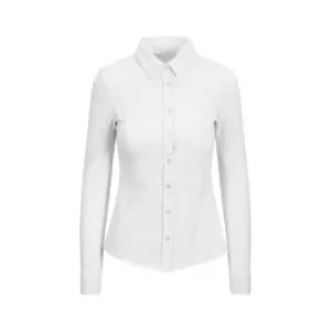AWDis So Denim Womens/Ladies Anna Knitted Long Sleeve Shirt (XL) (White)