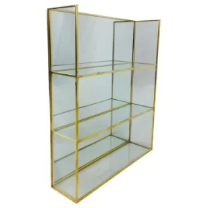 Gold Mirror Shelf Unit 28cm