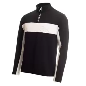 Calvin Klein Golf Logo Zip Top - Black