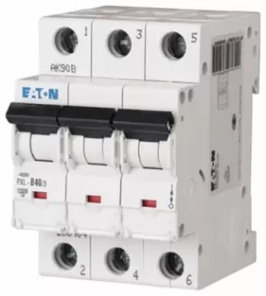 Eaton xPole 40A MCB Mini Circuit Breaker3P Curve B, Breaking Capacity 10 kA