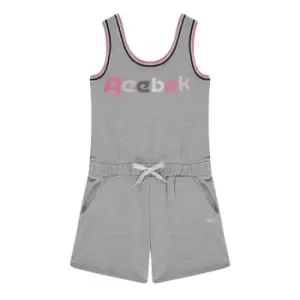 Reebok Logo Romper Junior Girls - Grey