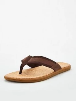 UGG Seaside Flip Flops - Chestnut, Size 8, Men