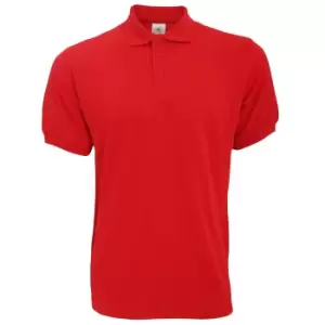 B&C Safran Mens Polo Shirt / Mens Short Sleeve Polo Shirts (2XL) (Red)