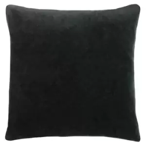 Furn Solo Velvet Square Cushion Cover (One Size) (Black)