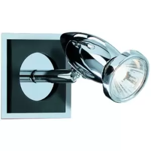 Searchlight Comet - 1 Light Indoor Adjustable Wall Spotlight Chrome, Matt Black, GU10