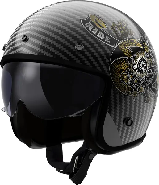 LS2 OF601 Bob II Carbon Custom 06 Jet Helmet Size S