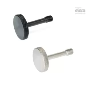 ELESA Knurled retained grip knob-GN 653.2-M5-20-ST