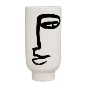 Premier Housewares White Fabia Large Ceramic Vase