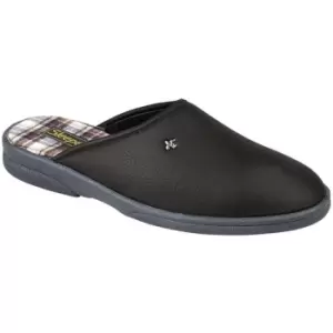 Sleepers Mens Dwight Outdoor Sole Mule Slippers (8 UK) (Black)