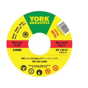 300X3X22.23 A30-R BF Type 41 Cutting Disc