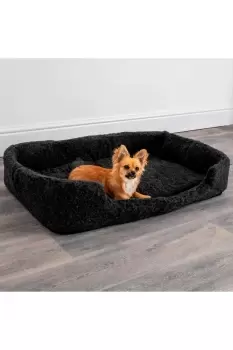 Merino Wool Pet Bed - black