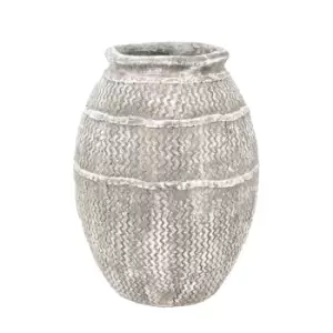 Gallery Interiors Zendya Vase in Antique Grey / Large