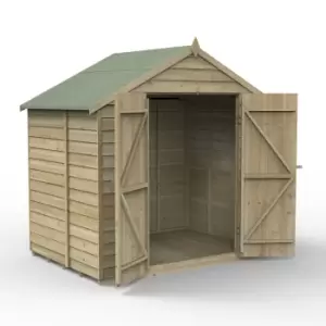 Forest Garden 7X5 Ft Apex Overlap Wooden Shed With Floor (Base Included)