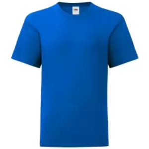 Fruit Of The Loom Childrens/Kids Iconic T-Shirt (7-8 Years) (Royal Blue)