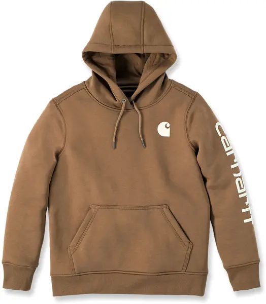 Carhartt Clarksburg Logo Ladies Hoodie, brown, Size M for Women