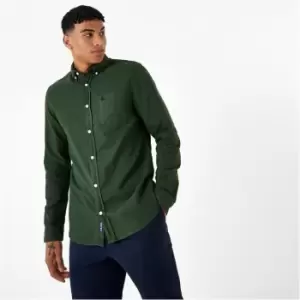 Jack Wills Langforde Garment Dye Oxford Shirt - Green