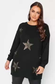 Sequin Star Print Jumper