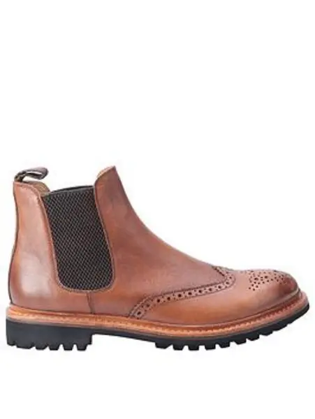 Cotswold Siddington Leather Sole Chelsea Boot - Brown Size 8, Men Brown V724Y Male 8