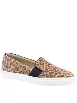 Hush Puppies Tillie Slip On Plimsoll, Leopard, Size 4, Women