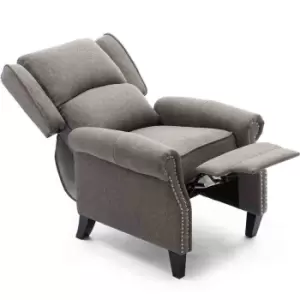 Charlotte Pushback Recliner Chair - Grey