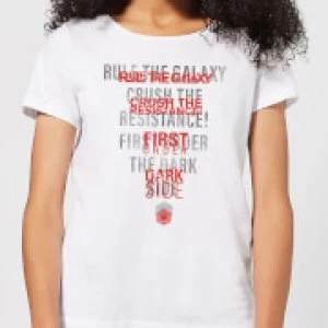 Star Wars Dark Side Echo White Womens T-Shirt - White - L