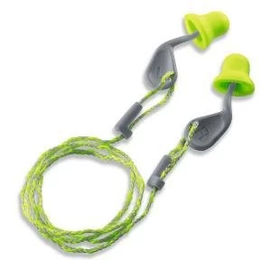 Uvex Xact Fit Corded Ear Plug SNR 26dB GreenGrey Ref 2124 001 Pack of