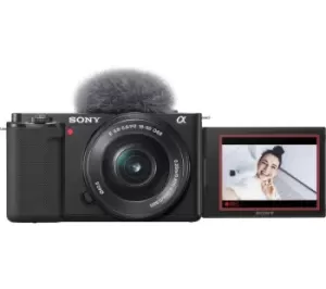 SONY ZV-E10L Mirrorless Vlogging Camera with E PZ 16-50 mm f/3.5-5.6 OSS Lens, Black