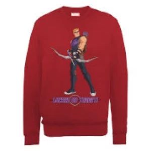 Marvel Avengers Assemble Hawkeye Locked On Sweatshirt - Red - M