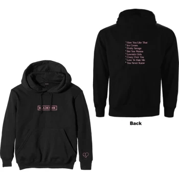 BlackPink - The Album Tracklist Unisex Medium Hoodie - Black