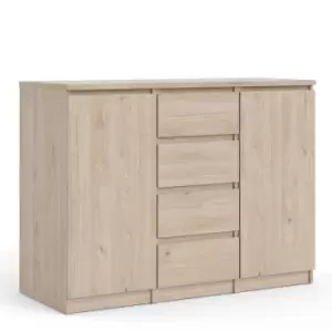 Naia Sideboard 4 Drawers 2 Doors In Jackson Hickory Oak Effect