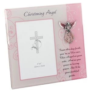 Christening Angel Frame Girl 4x6